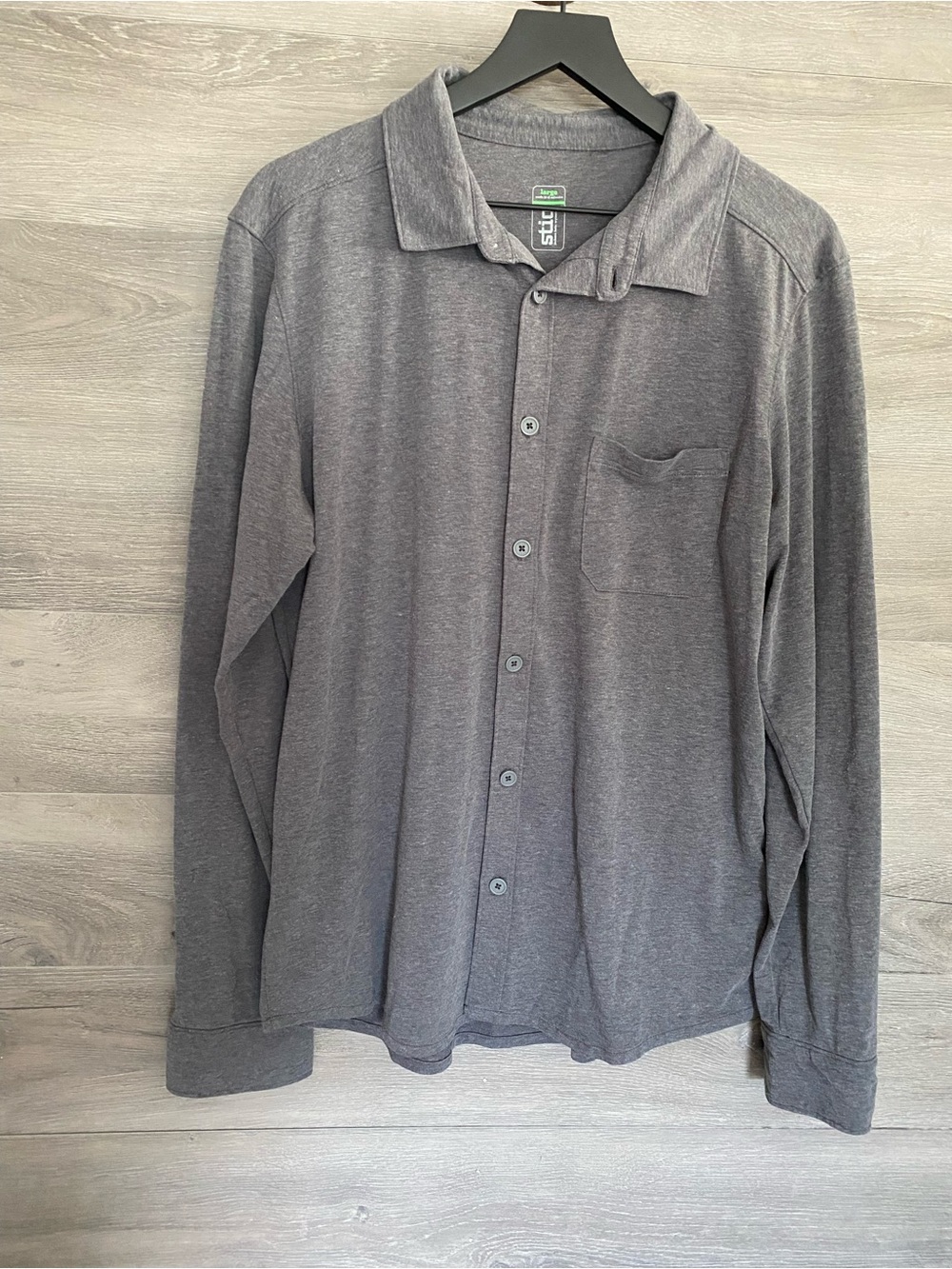 Stio Mens Gray Button Up Shirt